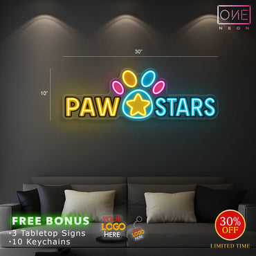 PAW STARS | LED Neon Sign