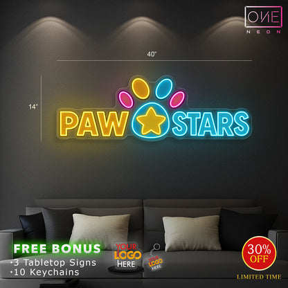 PAW STARS | LED Neon Sign