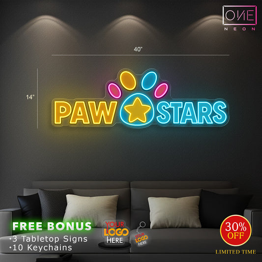 PAW STARS | LED Neon Sign