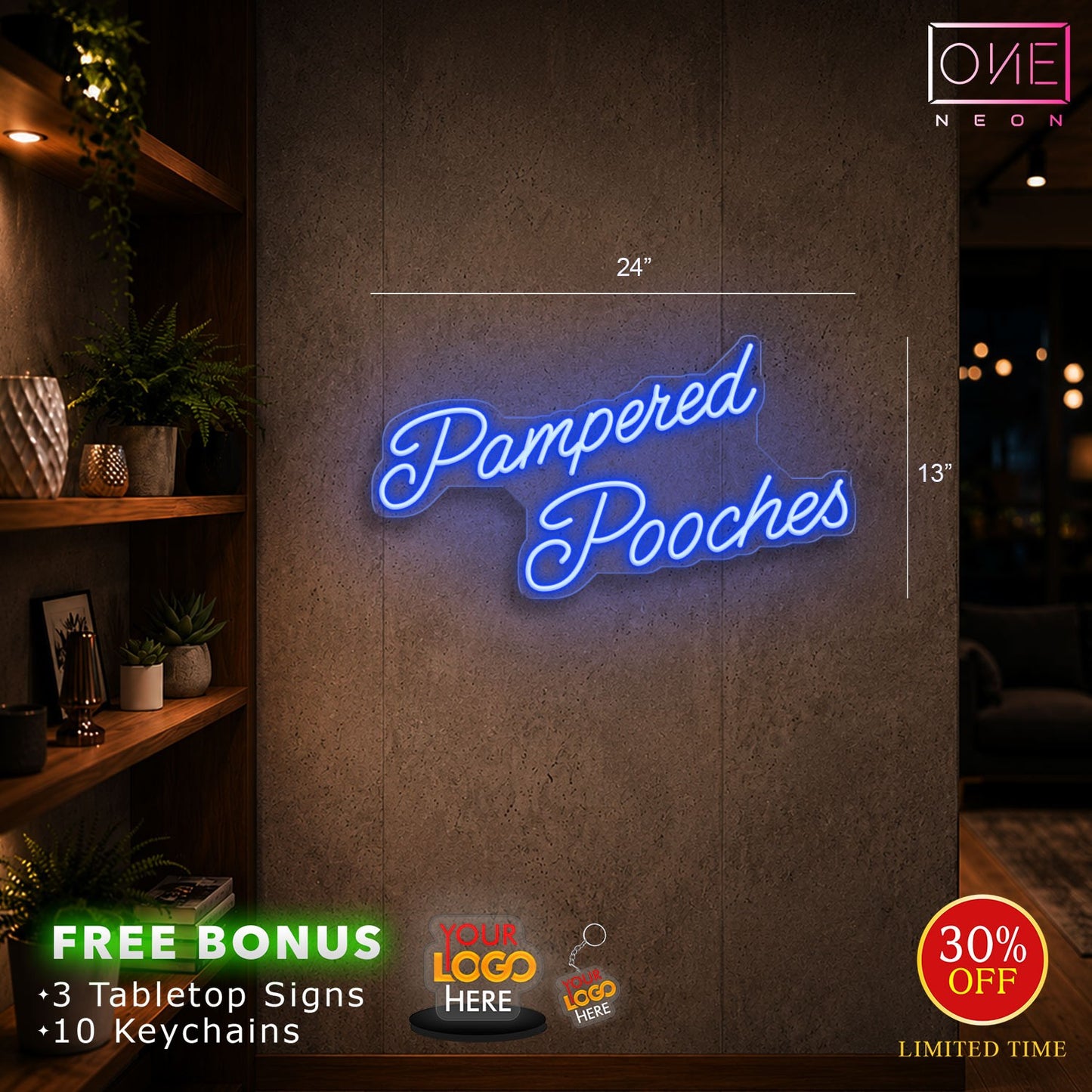 Pampered Pooches | LED Neon Sign
