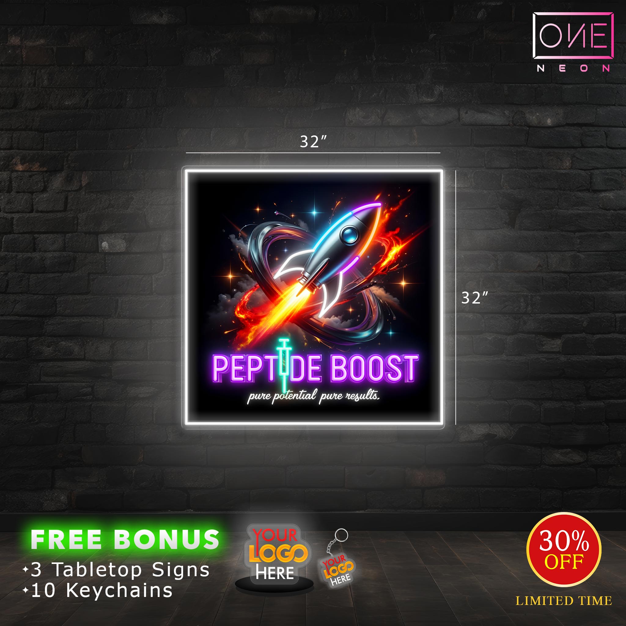 PEPTIDE BOOST | LED Neon Signs – ONE Neon™ Custom