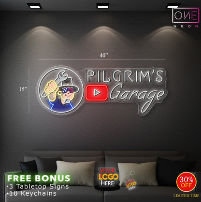 Pilgrim's Garage | LED Neon Sign