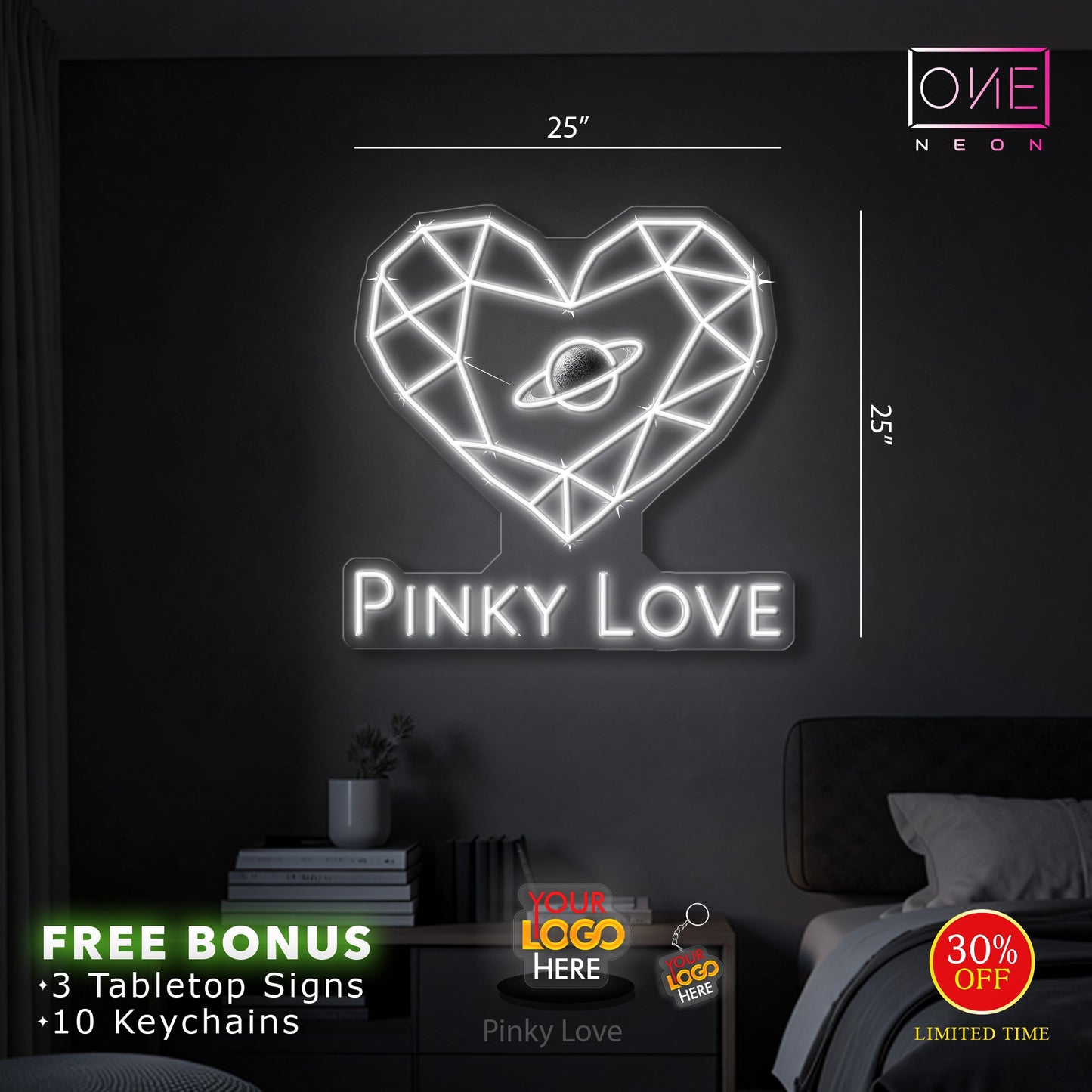 Pinky Love | LED Neon Sign (RGB)