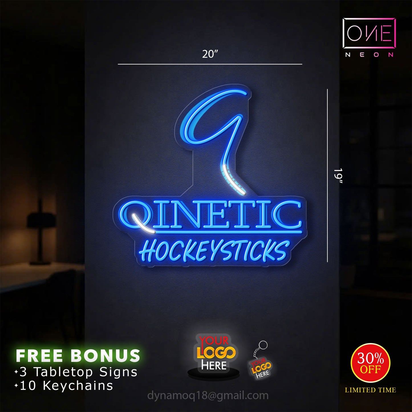 QUINETIC HOCKEYSTICKS | LED Neon Sign