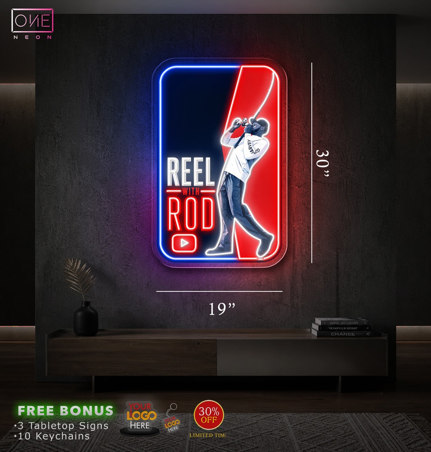 REEL WITH ROD | LED Neon Sign