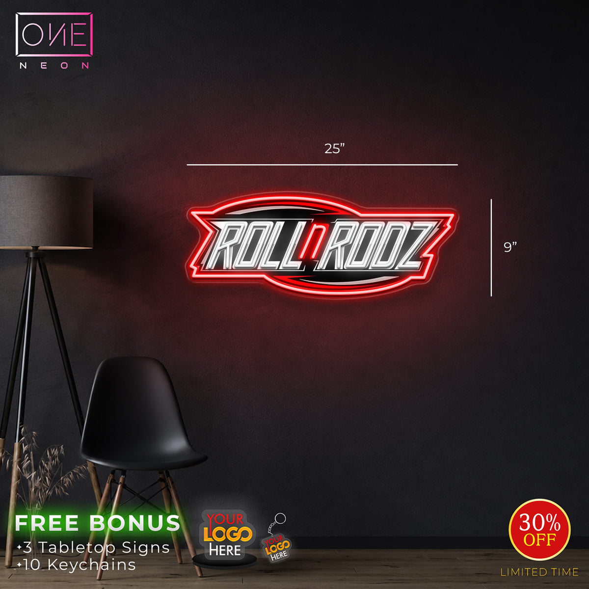 Roll n Rodz | LED Neon Sign