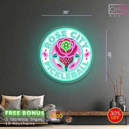 ROSE CITY PICKLEBALL | LED Neon Sign
