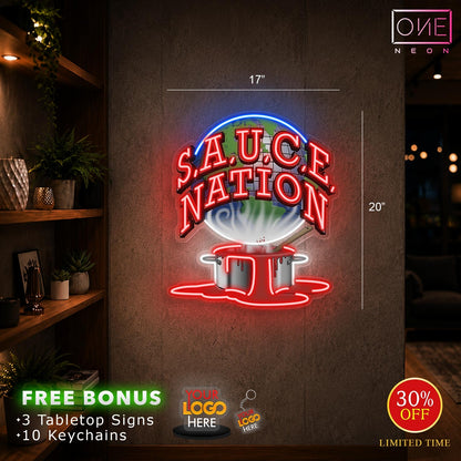 S.A.U.C.E NATION | LED Neon Sign