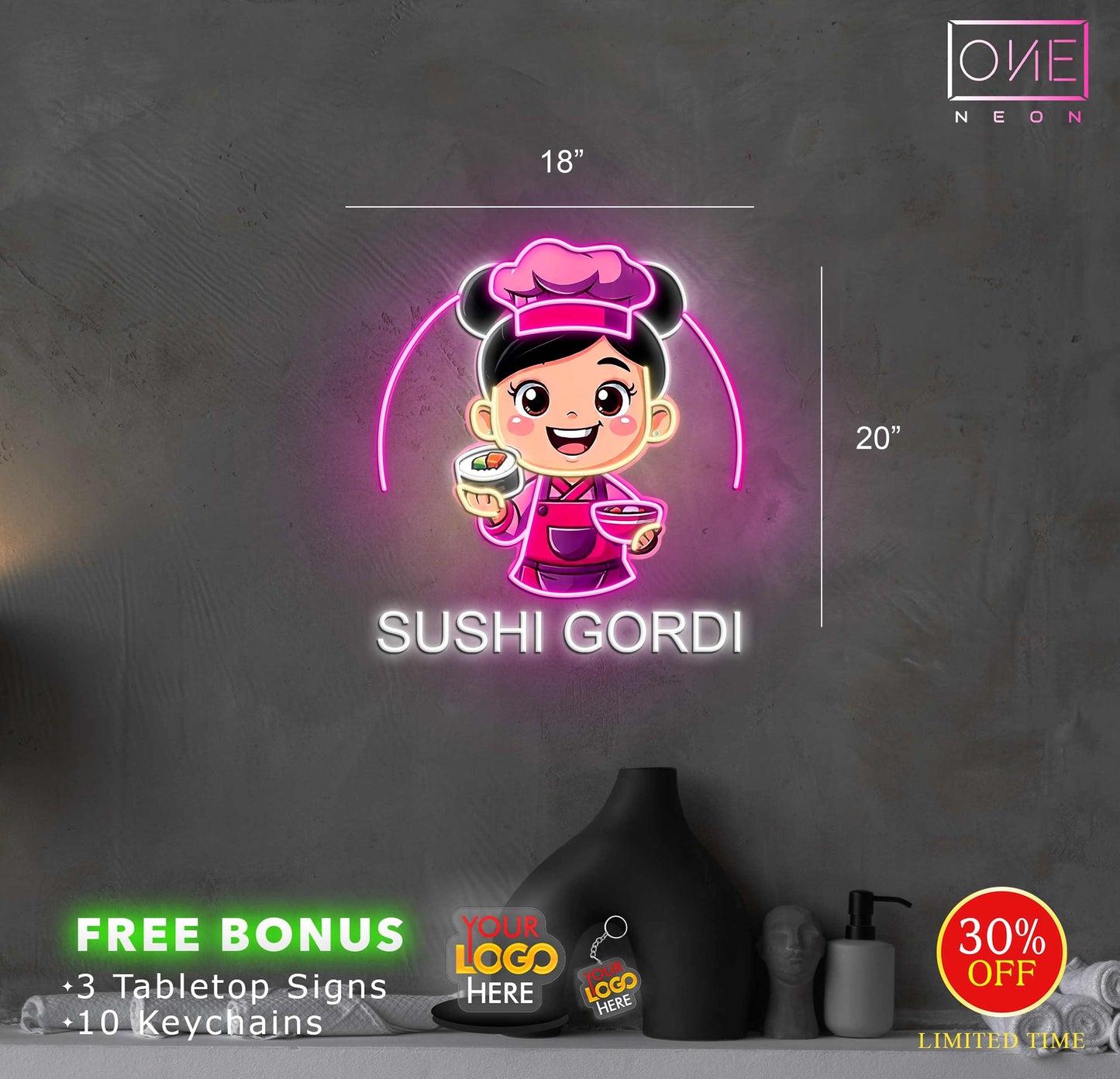 SUSHI GORDI | LED Neon Sign