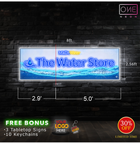 THE WATER STORE | LED Neon Sign (WATERPROOF)