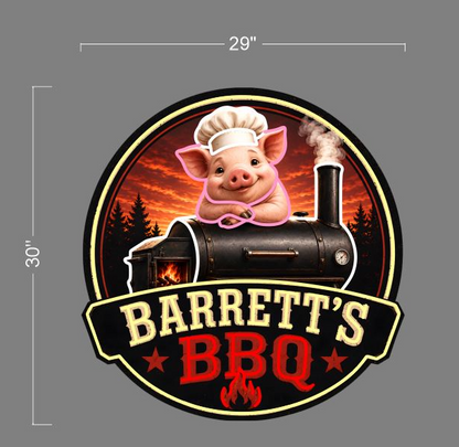 BARRETT'S BBQ | LED Neon Sign