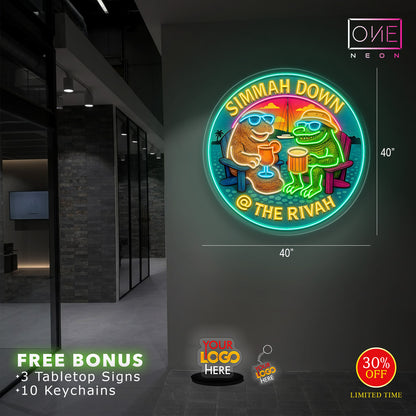 SIMMAH DOWN @ THE RIVAH  | LED Neon Sign