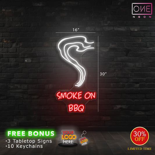 SMOKE ON BBQ | LED Neon Sign