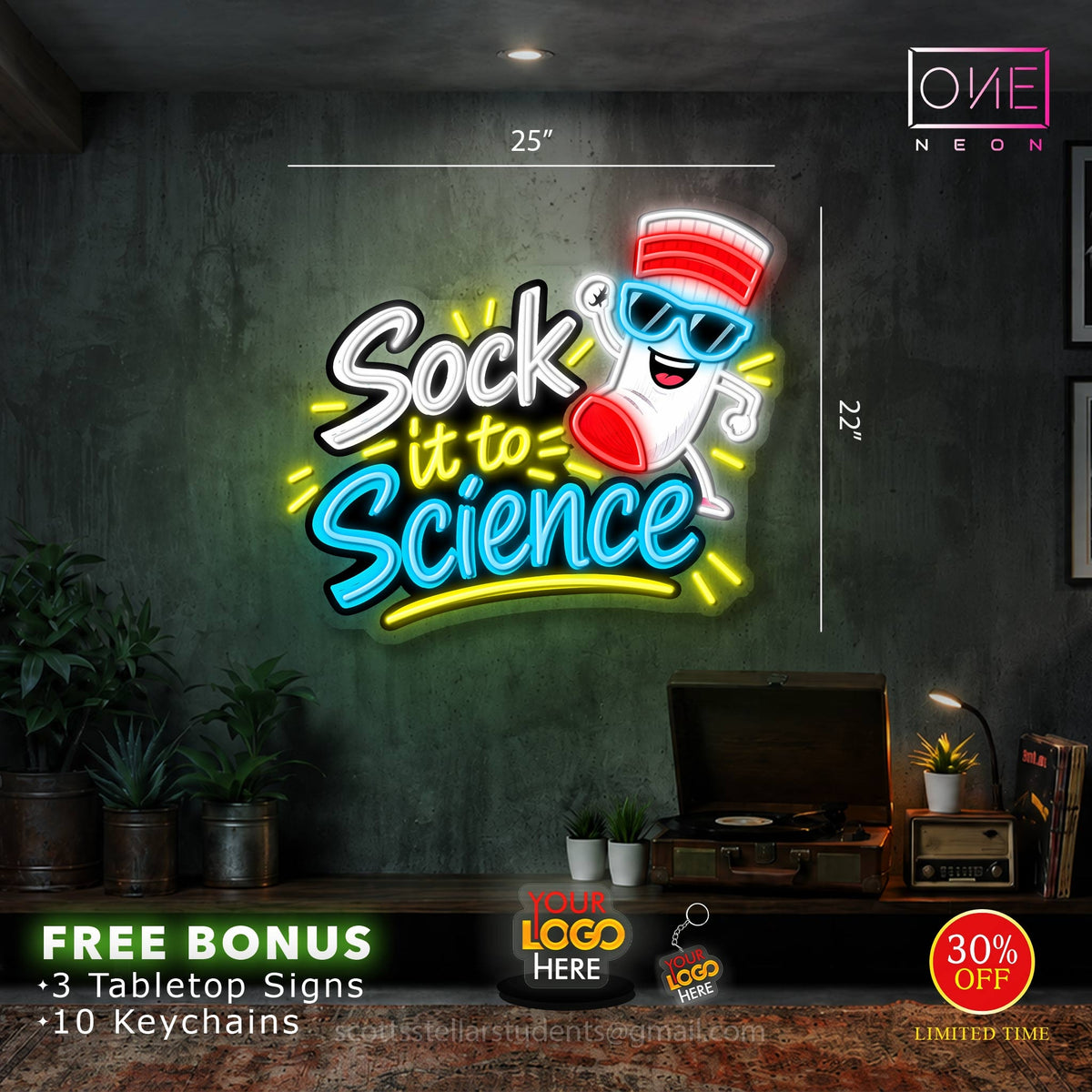 Sock it to Science | LED Neon Sign