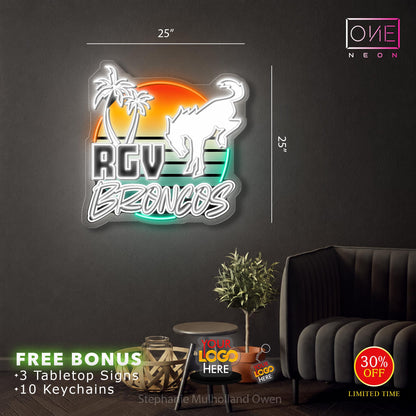 RGV BRONCOS | LED Neon Sign (3 signs)