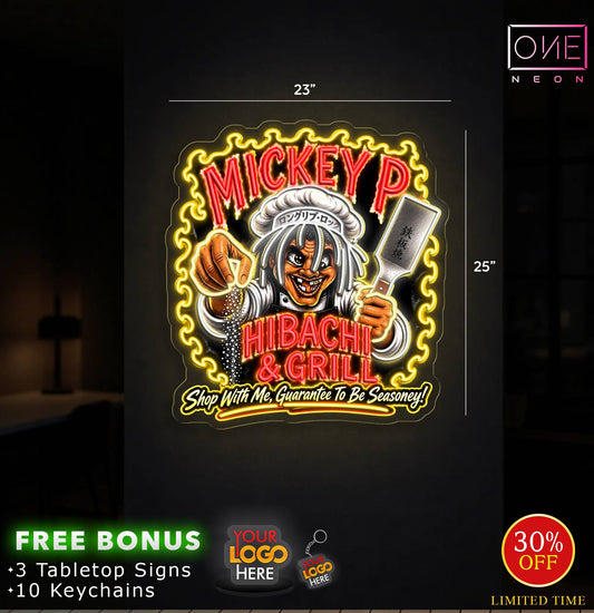 MICKEY P HIBACHI & GRILL | LED Neon Sign (waterproof)
