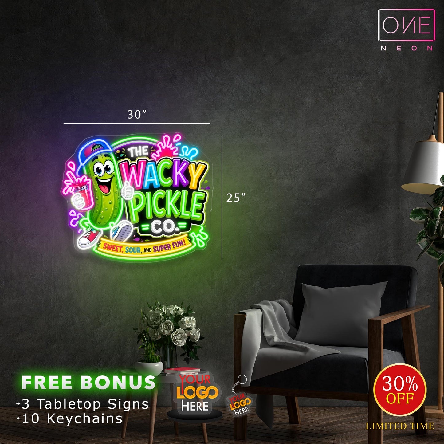 THE WACKY PICKLE CO. | LED Neon Sign