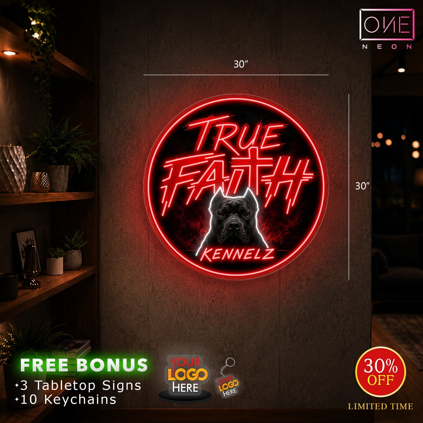 TRUE FAITH KENNELZ | LED Neon Sign