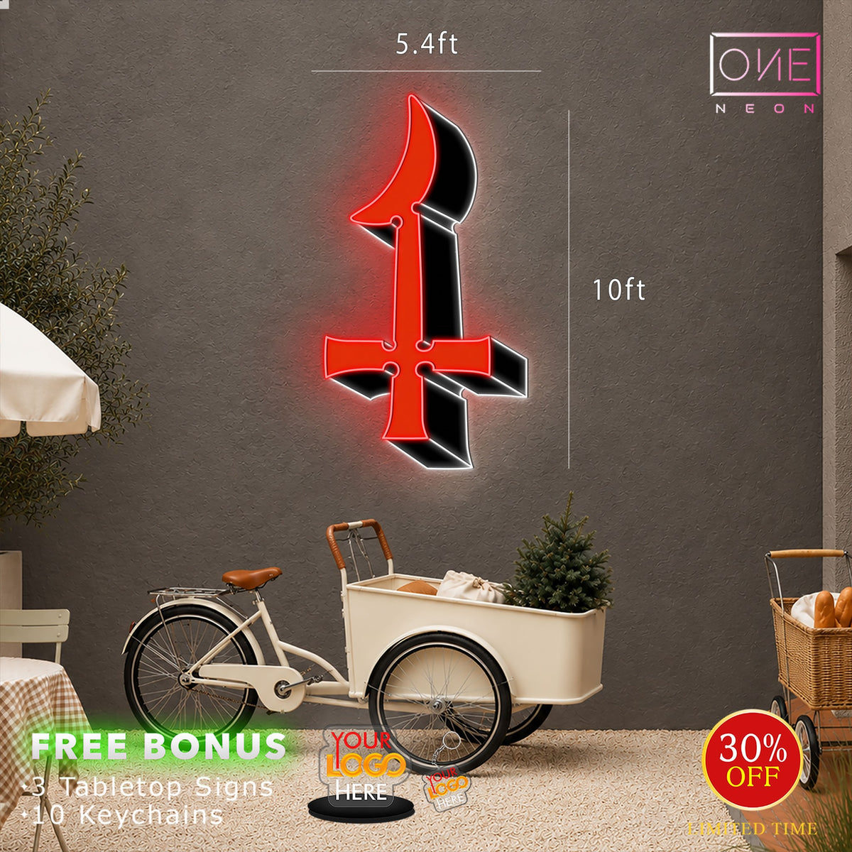 Enseigne néon LED œuvre d'art Tatoueur