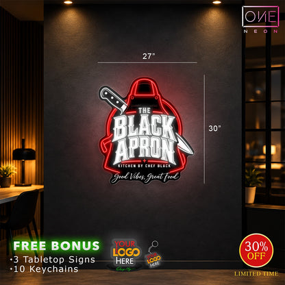 The Black Apron | LED Neon Sign