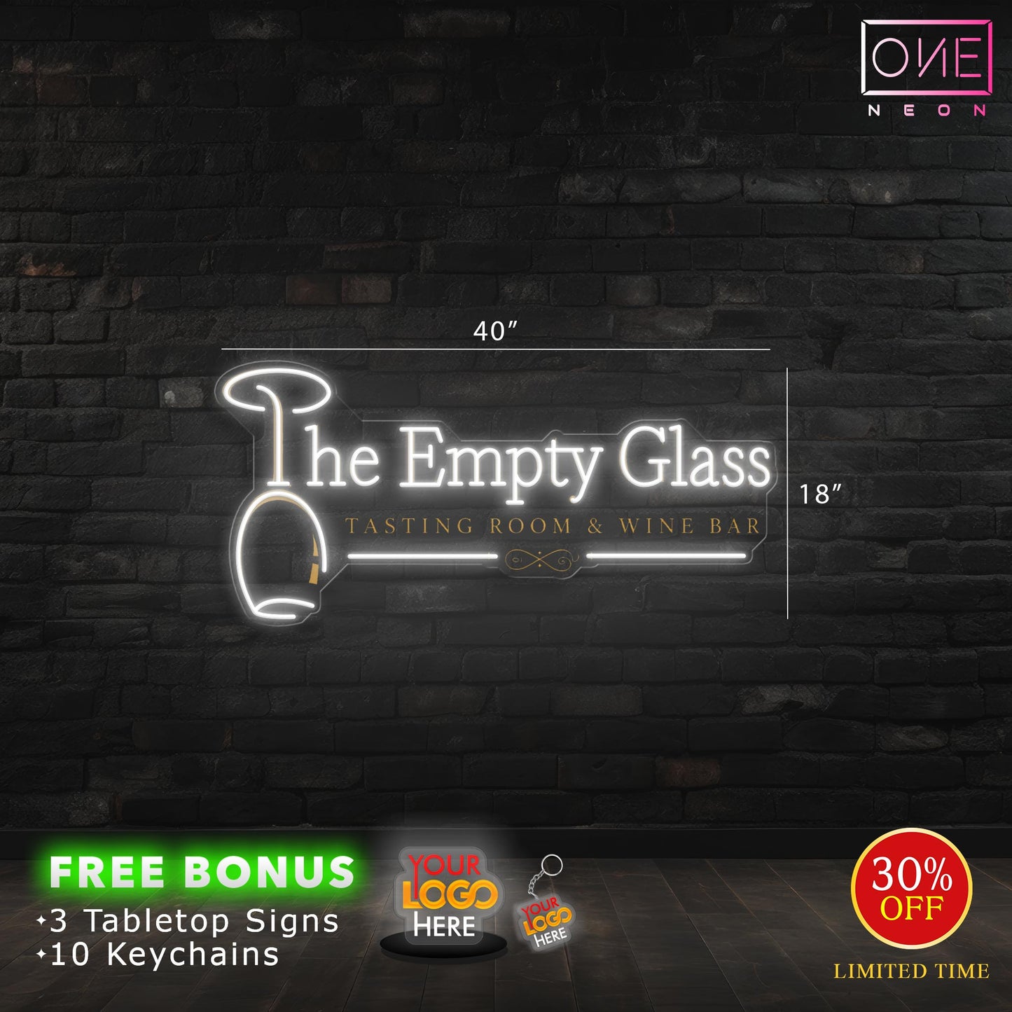 THE EMPTY GLASS | LED Neon Sign