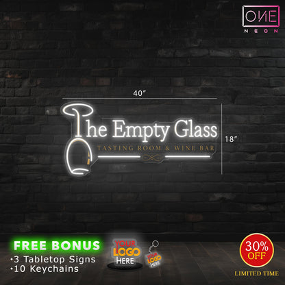 THE EMPTY GLASS | LED Neon Sign