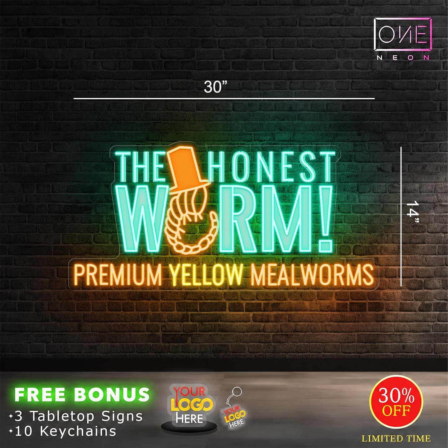 The Honest Worm | LED Neon Sign
