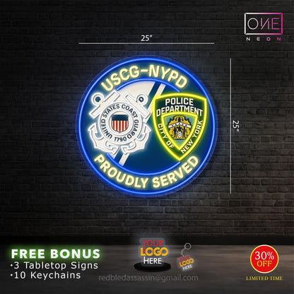 USCG-NYPD | LED Neon Sign