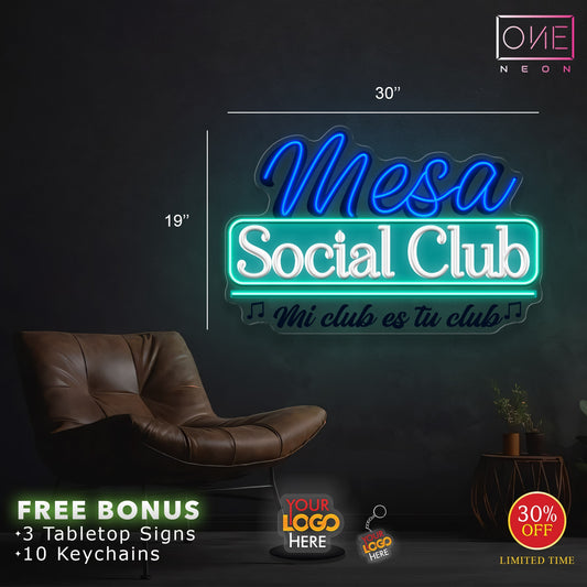 Mesa social club | LED Neon Sign