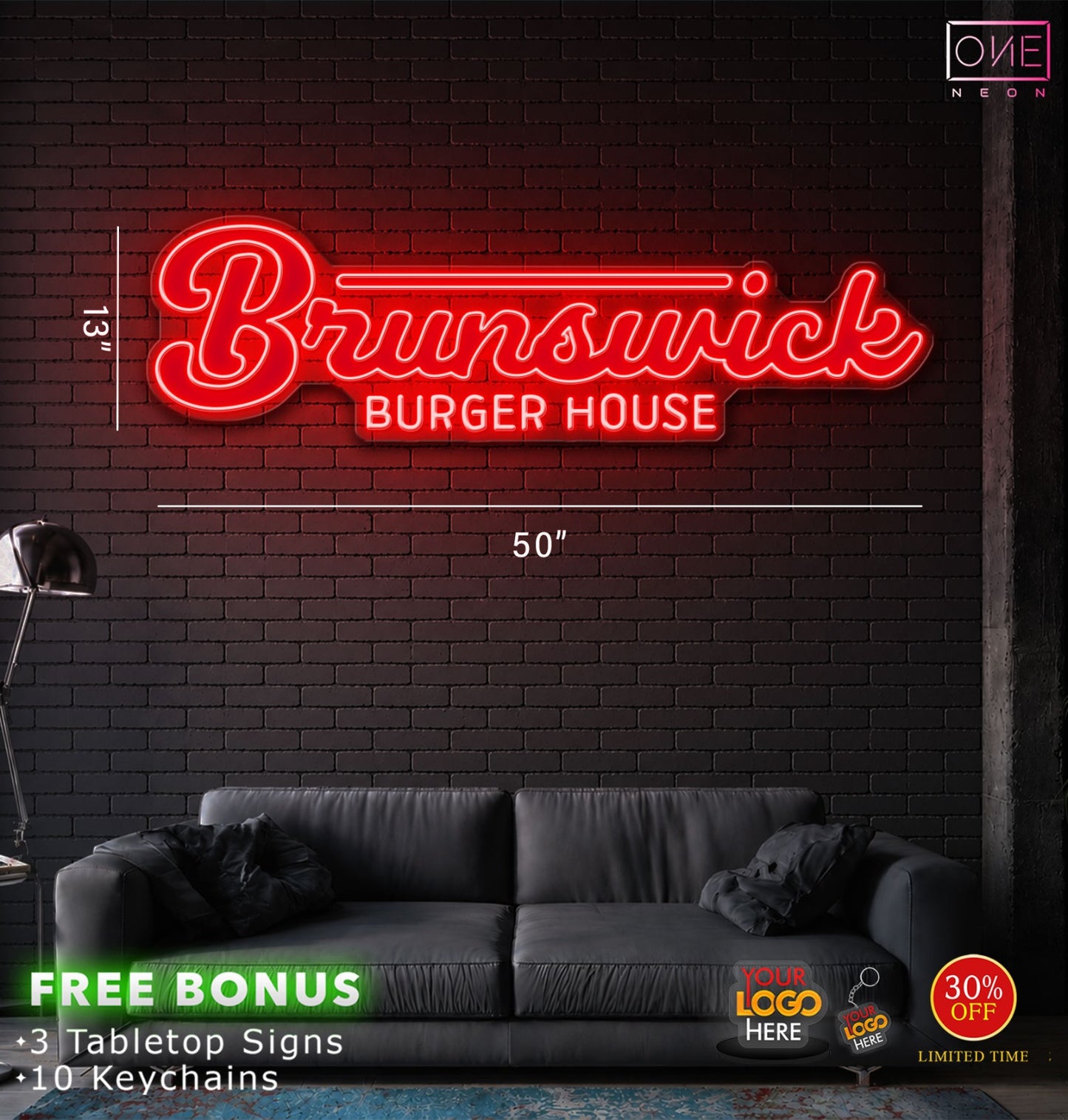 Brunswick Burger House | LED Neon Sign