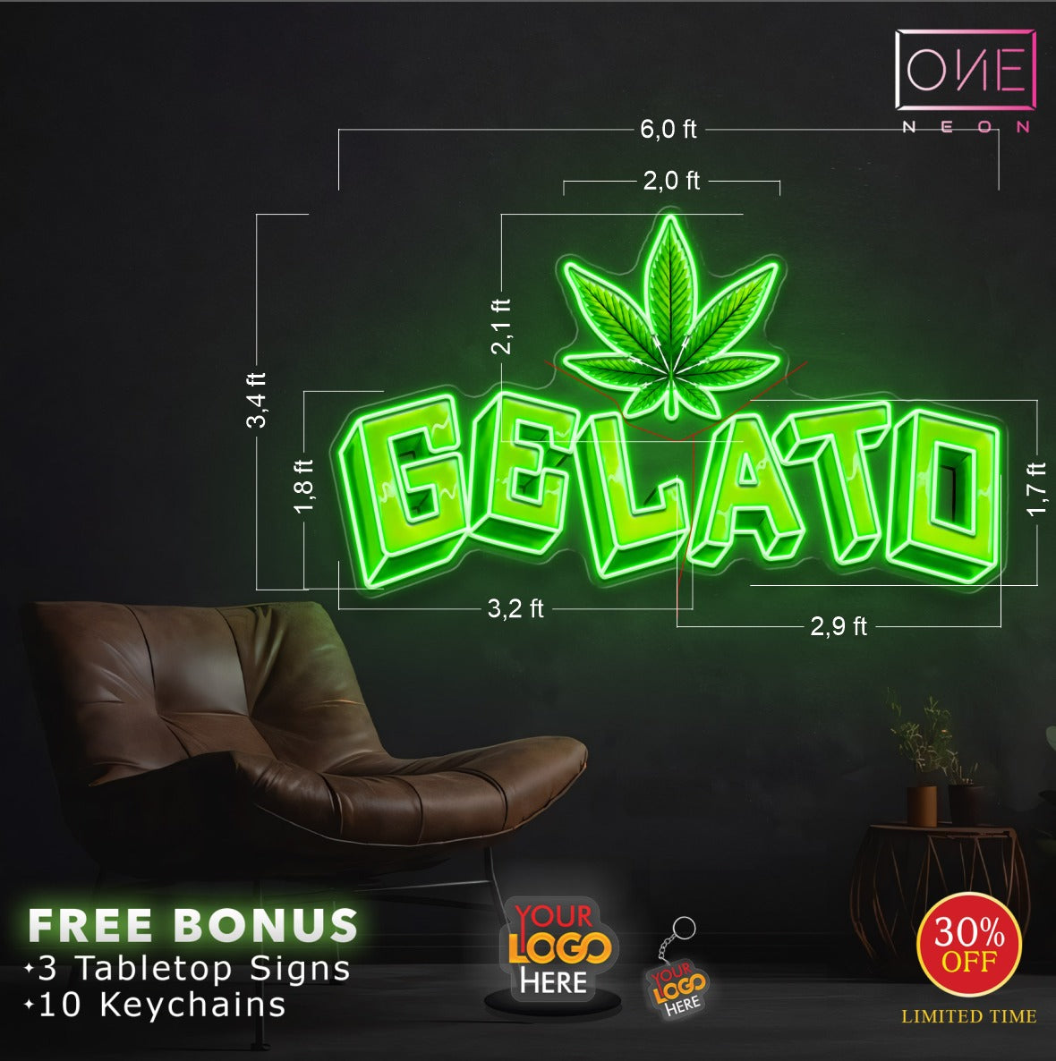GELATO | LED Neon Sign (Outdoor)