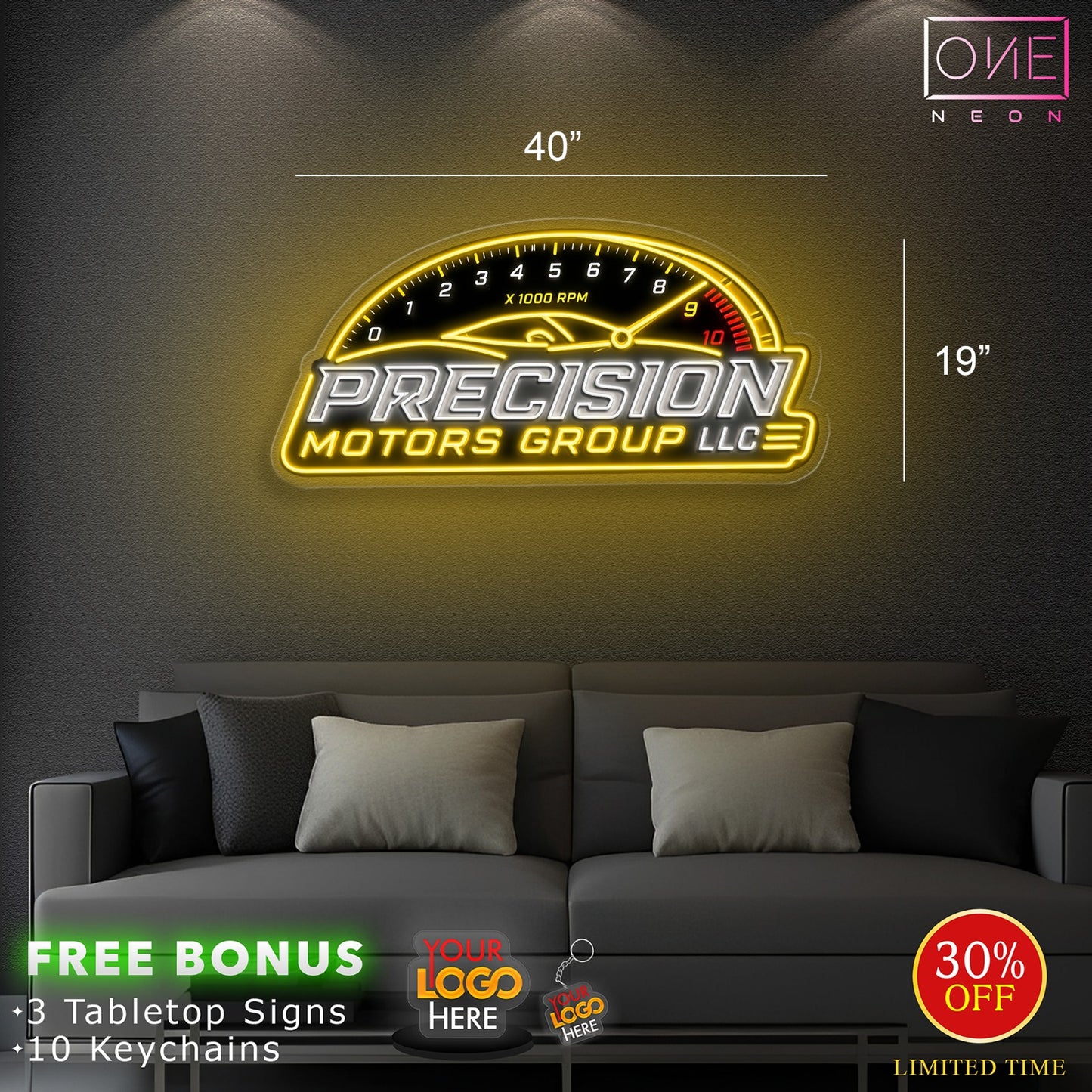 PRECISION MOTORS GROUP LLC | LED Neon Sign