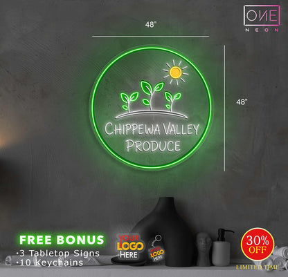 CHIPPEWA VALLEY PRODUCE | LED Neon Sign