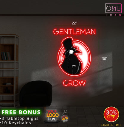 GENTLEMAN CROW | LED Neon Sign