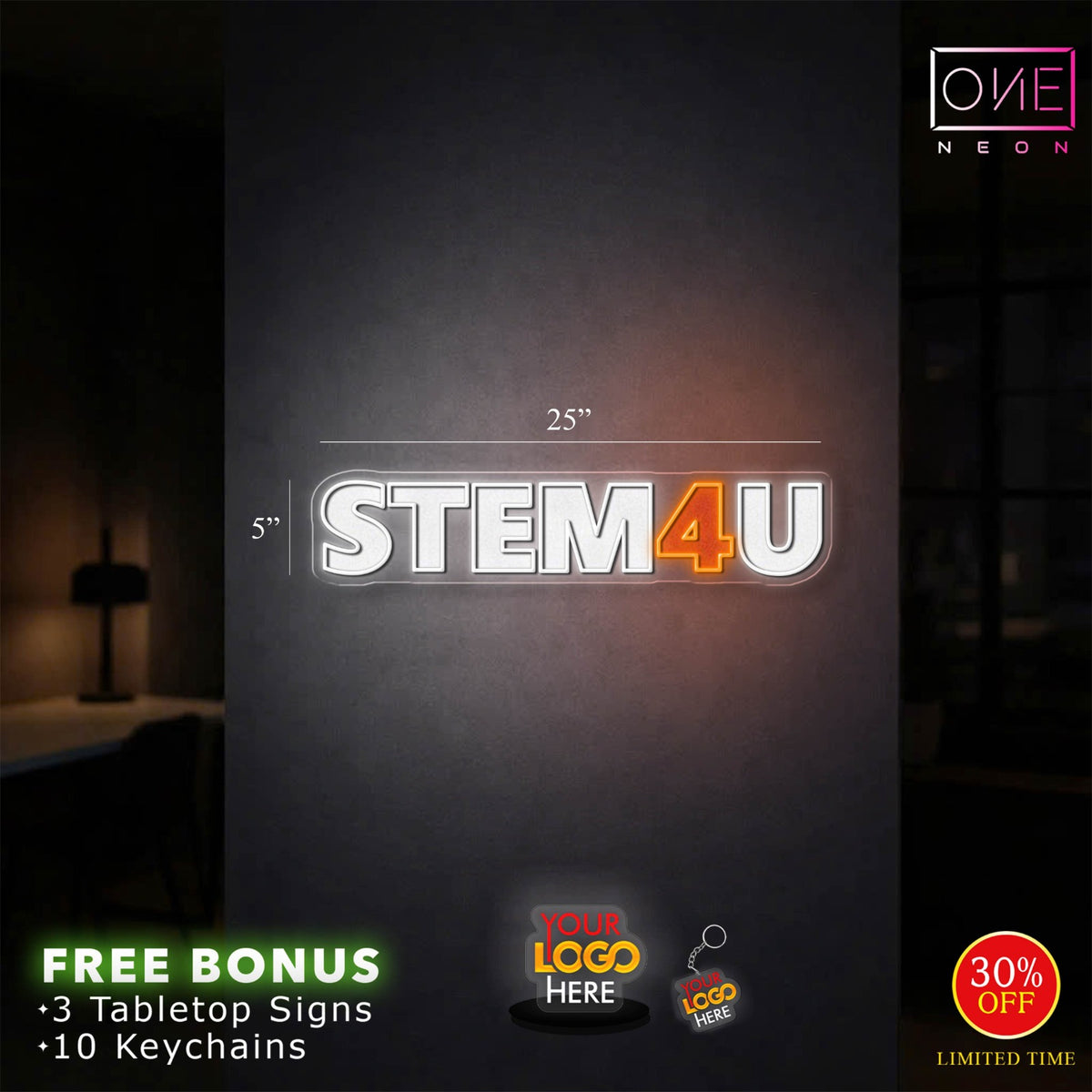 STEM4U | LED Neon Sign (2 signs)