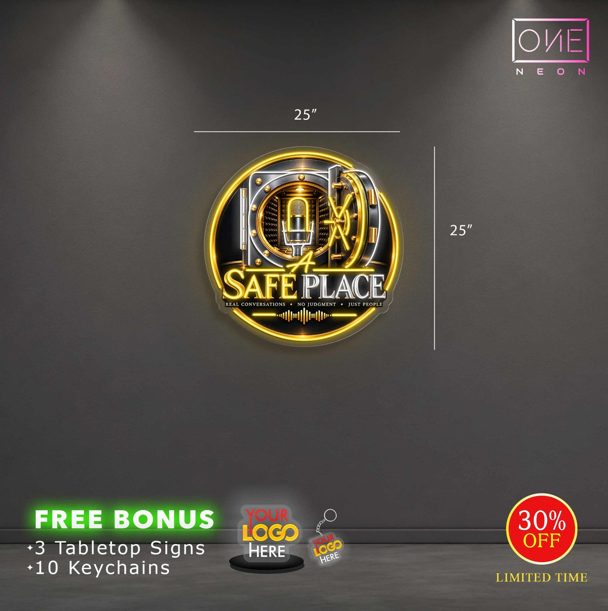 Safe Place| LED Neon Sign