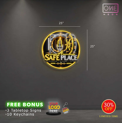 Safe Place| LED Neon Sign