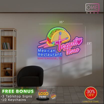 TAQUITO TIME | LED Neon Sign