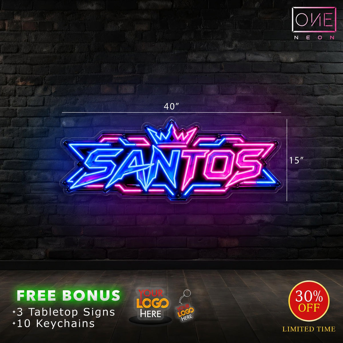 SANTOS | LED Neon Sign