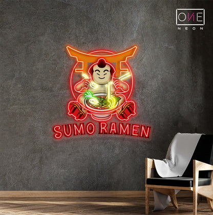 Enseigne néon LED décorative Sumo Ramen