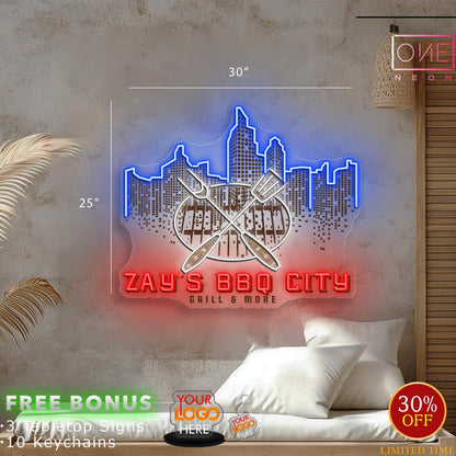 Zay's BBQ City | LED Neon Sign