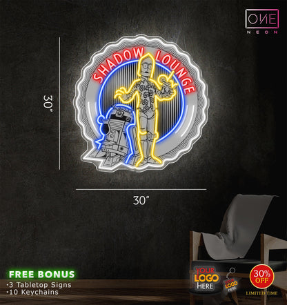 Enseigne néon LED œuvre d'art Tatoueur