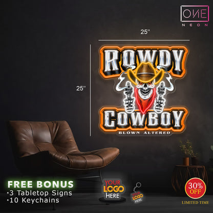 ROWDY COWBOY | LED Neon Sign (outdoor)