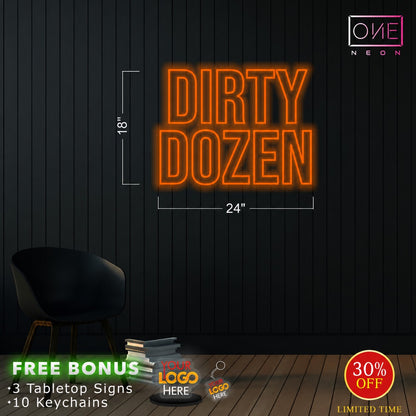 DIRTY DOZEN | LED Neon Sign