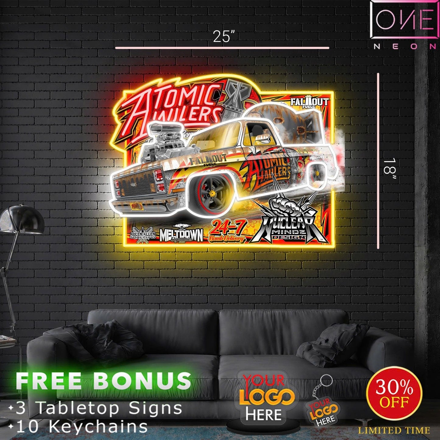 Enseigne néon LED œuvre d'art Tatoueur