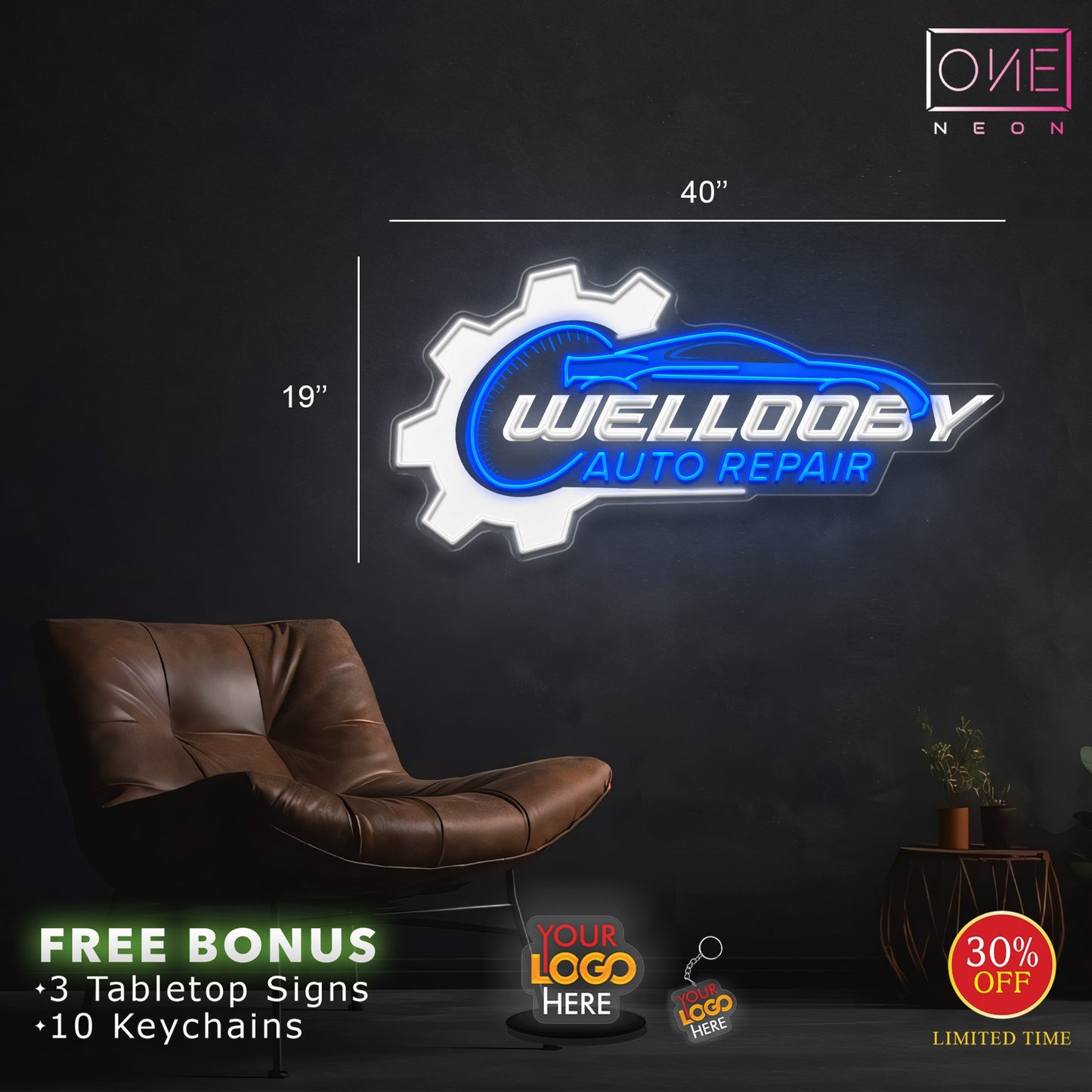 Wellooby Auto Repair | LED Neon Sign