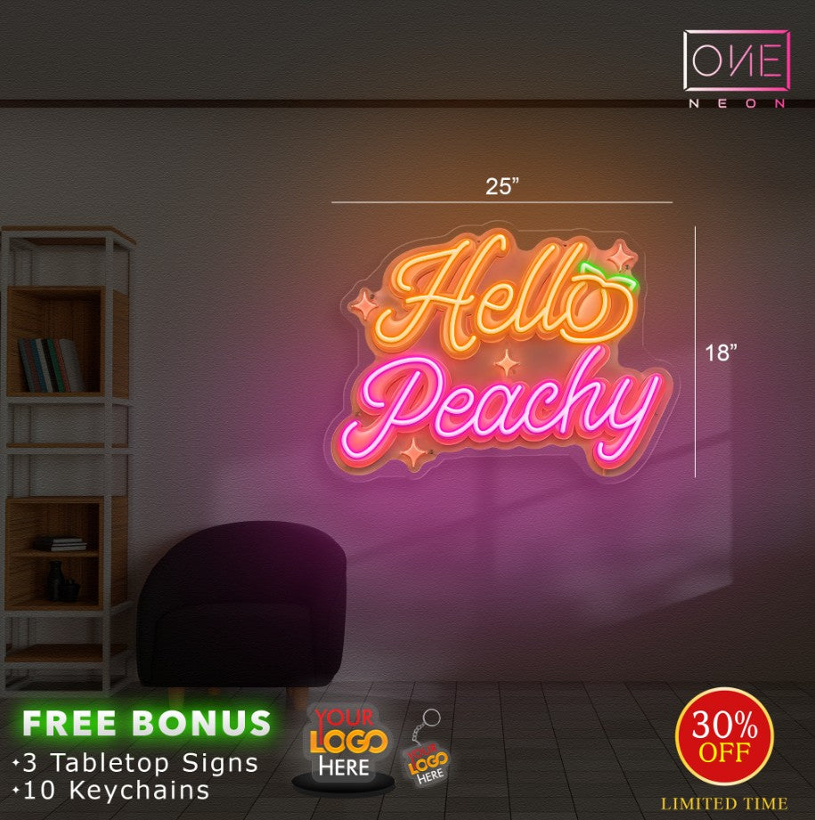 Hello Peachy | LED Neon Sign