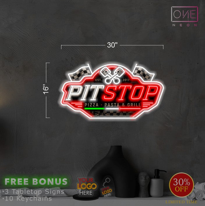 PITSTOP | LED Neon Sign (2 SIGNS)
