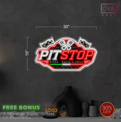 PITSTOP | LED Neon Sign (2 SIGNS)