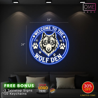 WELCOME TO THE WOLF DEN | LED Neon Sign